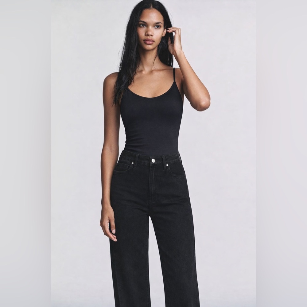 H&M Classic Black Bodysuit With Low Back